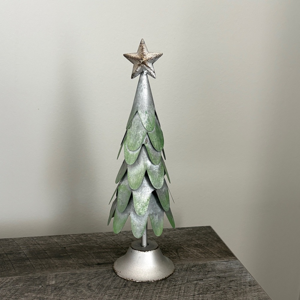 Silver and Green Holiday Tree Decoration